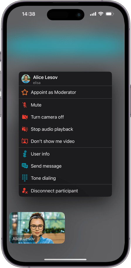 Controle total sobre a comunicação no aplicativo TrueConf para iOS