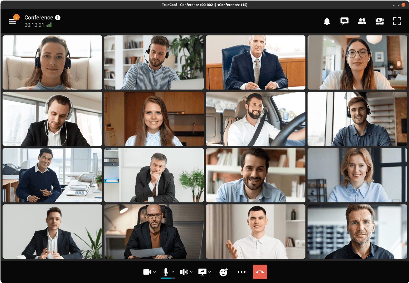 Reuniões com 2,000 usuários