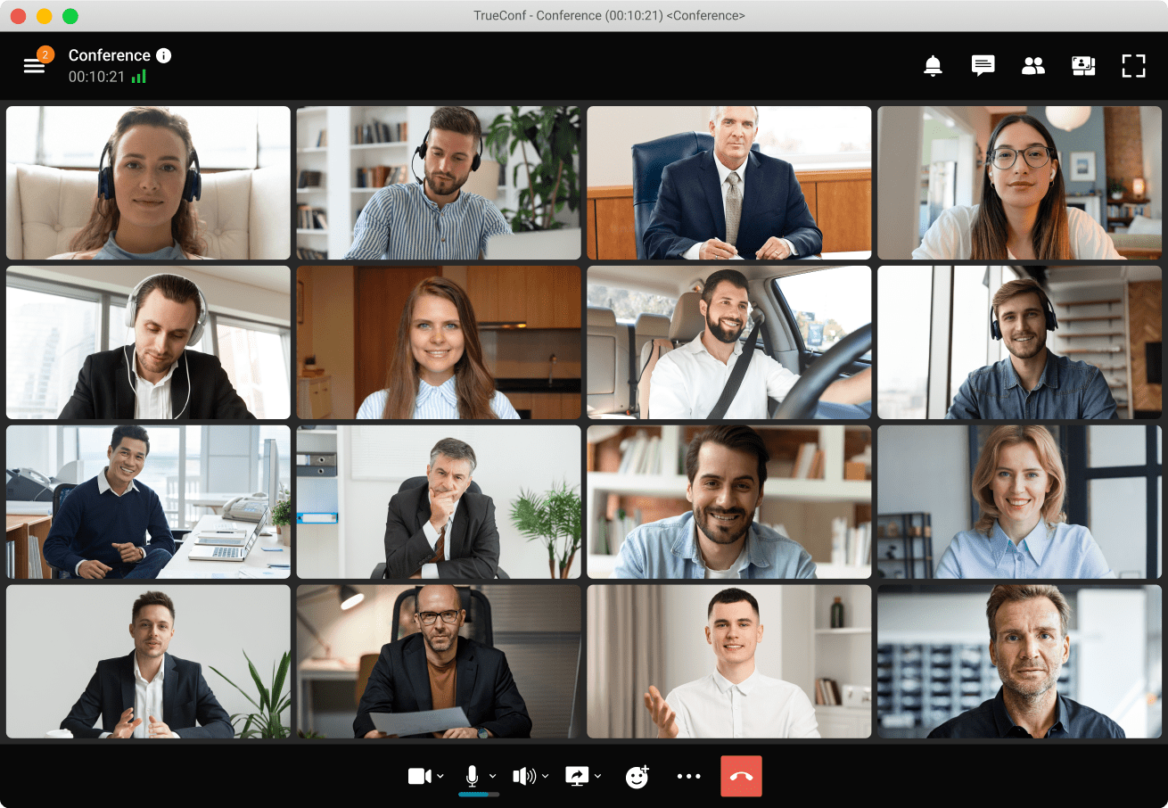 Reuniones de hasta 2,000 usuarios