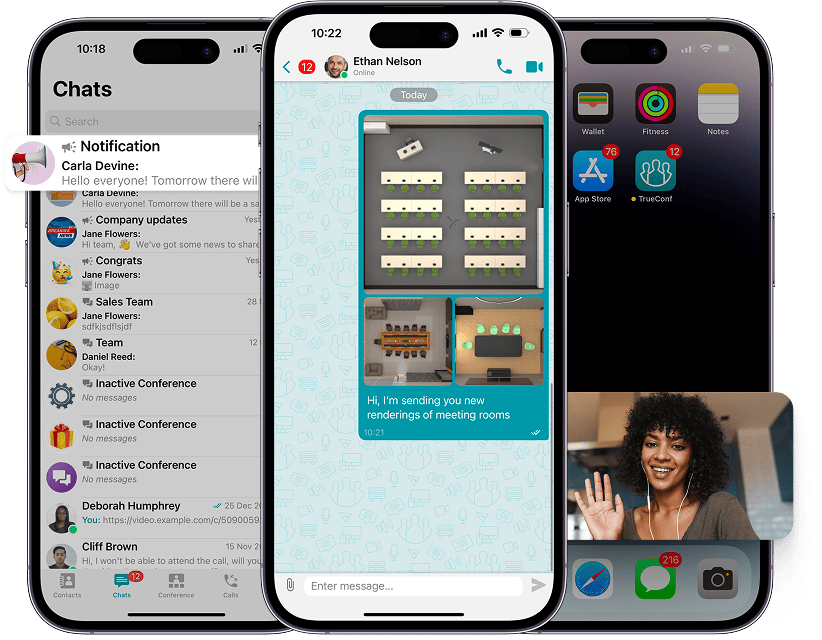 Aplicación móvil TrueConf para iOS