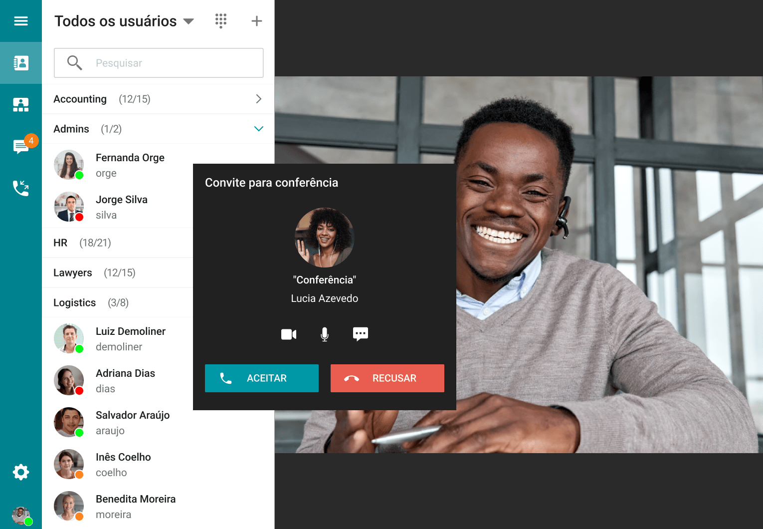 Participe através do aplicativo