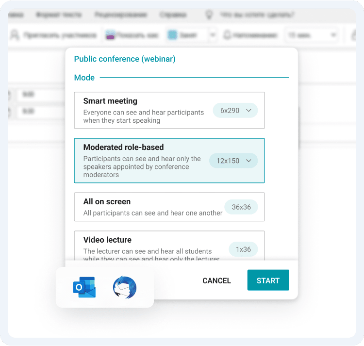 Integración con calendarios corporativos