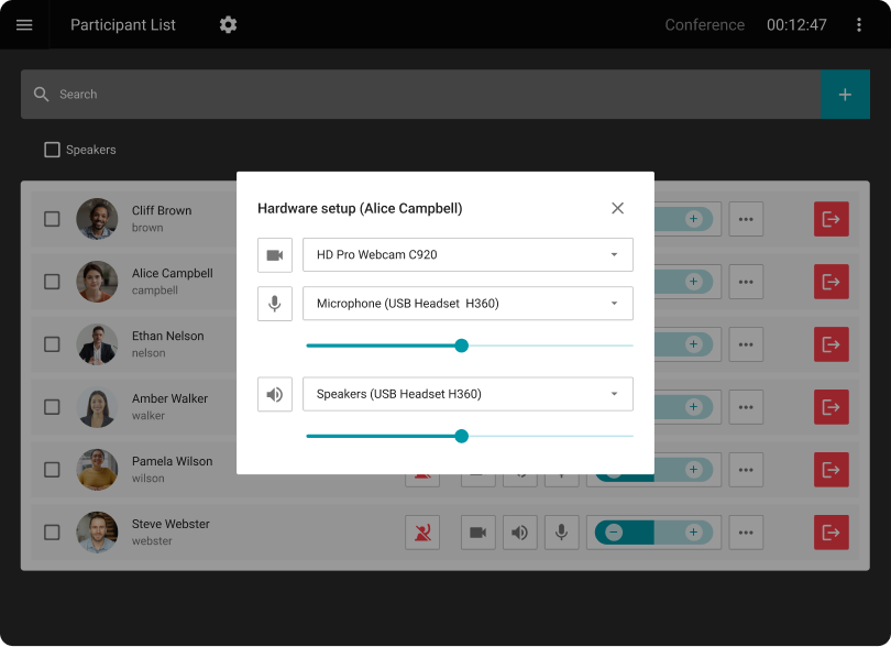 Participant management