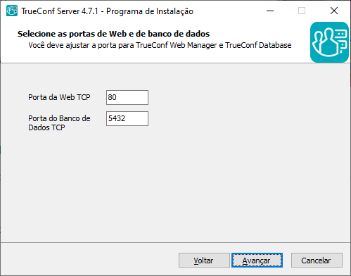 Obtenha seu próprio sistema de videoconferência em 15 minutos! 4 Instale o TrueConf Server