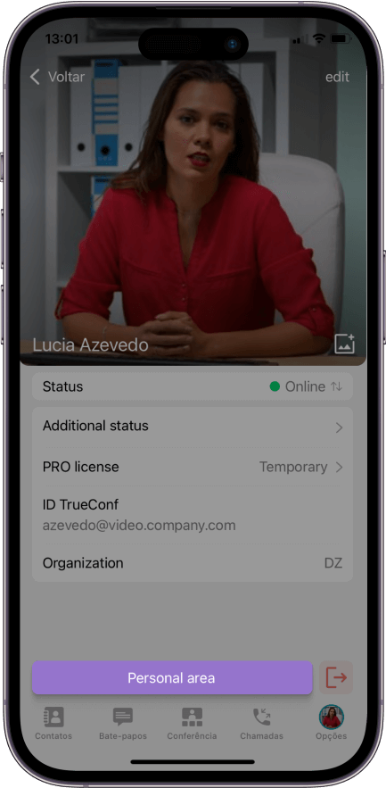 TrueConf 3.5.1 para iOS: suporte para novo licenciamento e silenciamento de bate-papos 12