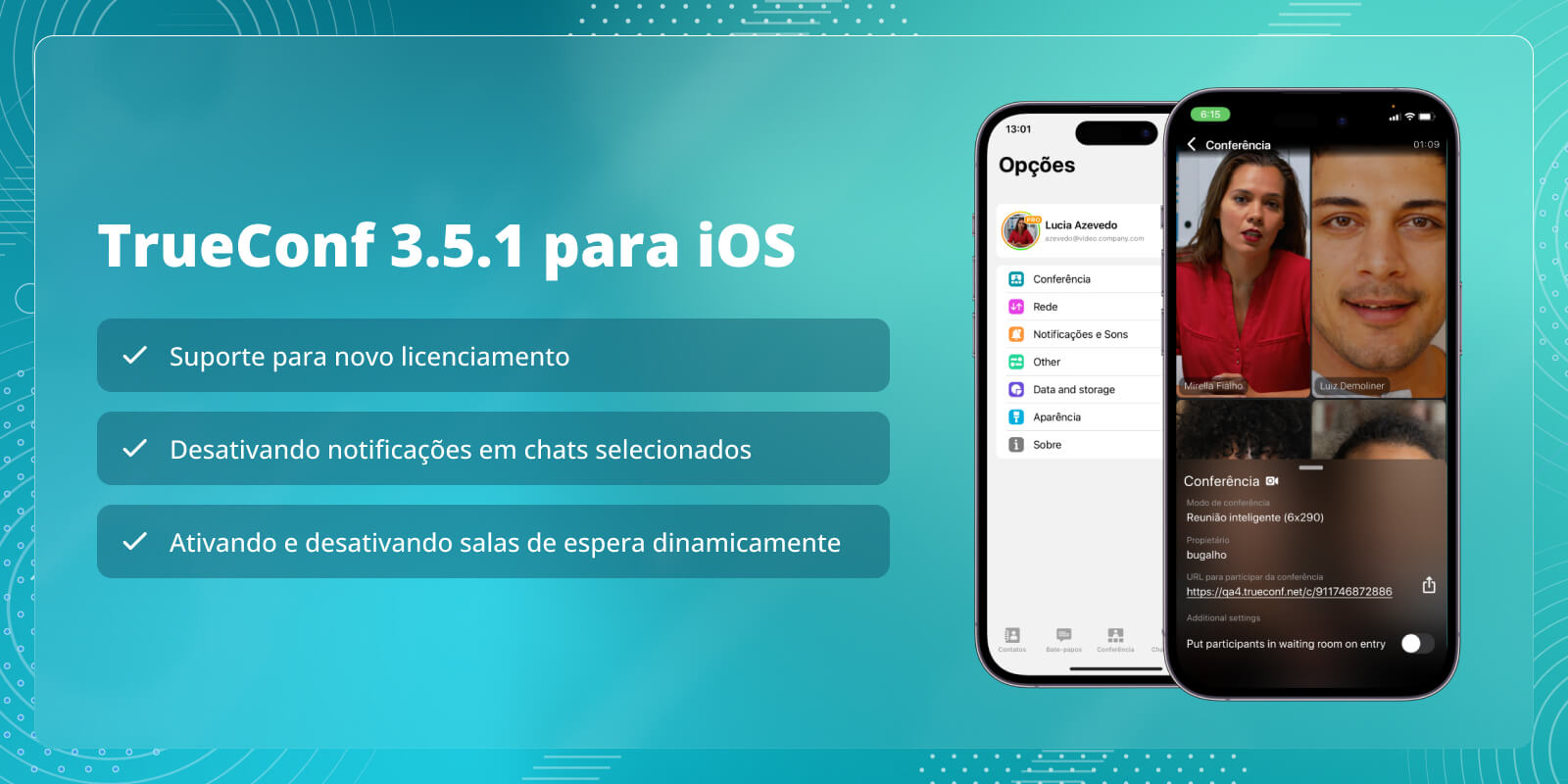 TrueConf 3.5.1 para iOS: suporte para novo licenciamento e silenciamento de bate-papos 1