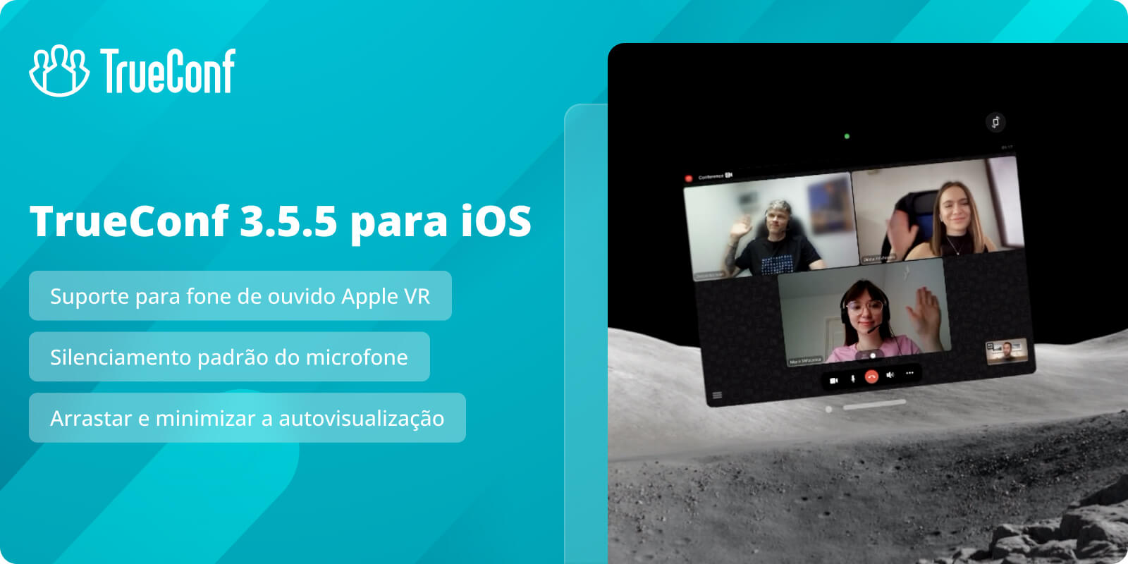 TrueConf 3.5.5 para iOS: suporte para Apple Vision Pro e silenciamento de microfone padrão 1