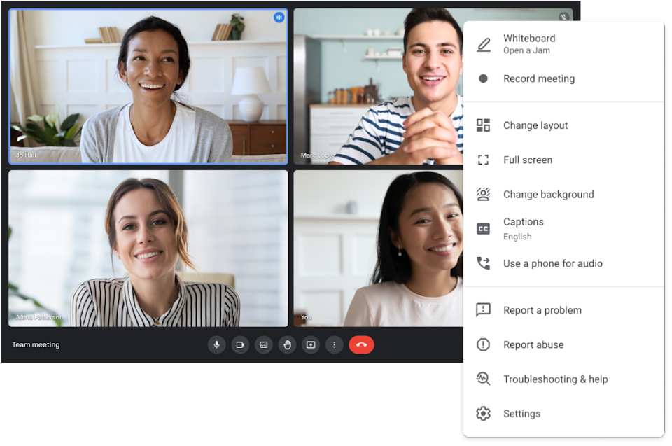 Microsoft Teams alternativas Google Meet (previously Google Hangouts Meet)