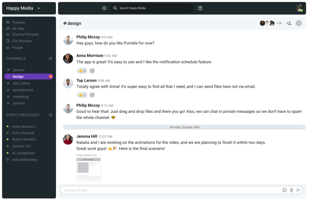 Microsoft Teams alternativas Pumble