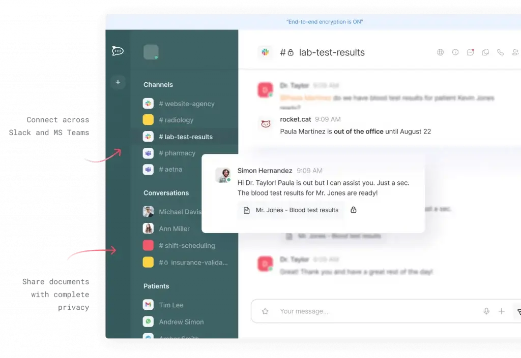 Microsoft Teams alternativas Rocket Chat
