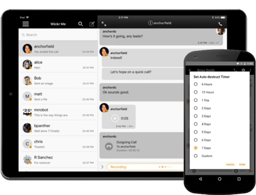 Soluções de software de bate-papo auto-hospedado Wickr